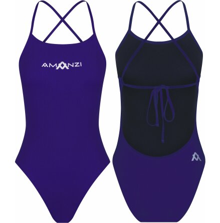 Blueberry Tie Back One Piece